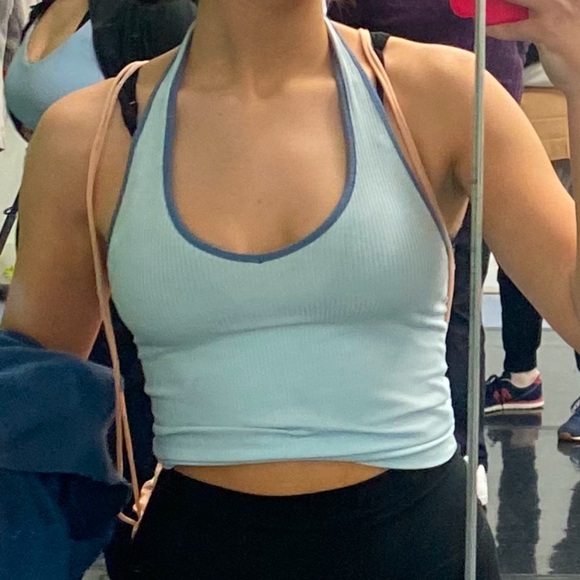 Gray Ribbed Halter Top - Picture 5 of 5